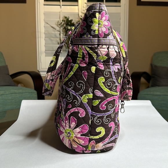 Large Vera Bradley brown and pink tote 💞 - Picture 2 of 11